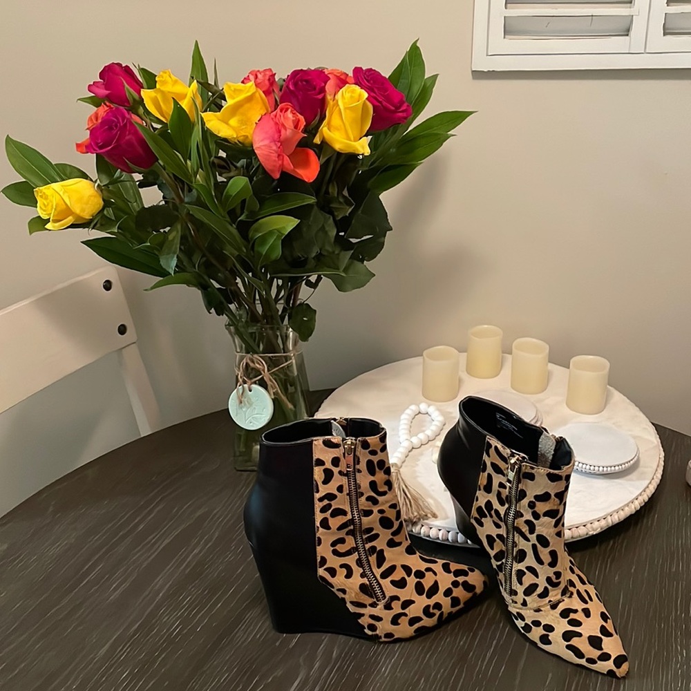 Steve Madden Animal Print Ankle Booties